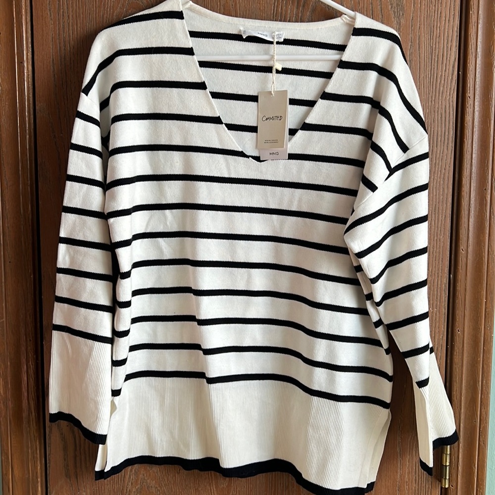 NWT striped Mango sweater